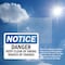 Signmission Danger Keep Clear Of Swing Radius Of Cranes, 14 in W x Rectangle, Plastic OS-2PACK-NS-P-1014-L-15392 - alternate 4